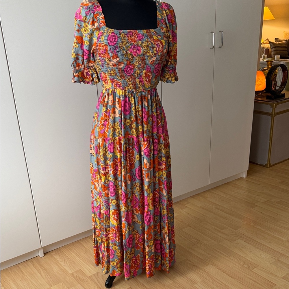 Vibrant Floral Maxi Dress